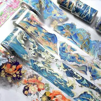 PET васи ленты маскировка древностей ландшафтный дизайн декоративный планировщик клей DIY ремесло скрапбукинг дневник журнал наклейки подарки