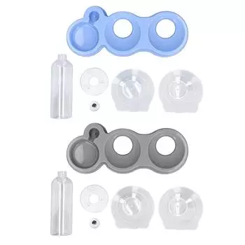 Миска для воды и корма для домашних животных с автоматической бутылкой для воды, наклонная конструкция, улучшенное здоровье, влажный и сухой корм для кошек и собак B Gray