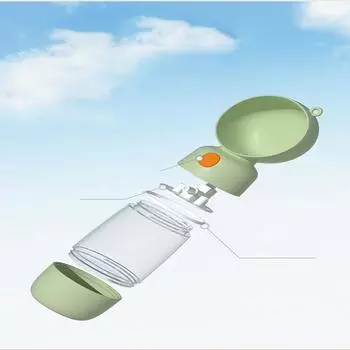 Pet Water Mug 1PC Cat Dog Outing Water Mug Portable Water Bottle Dog Walking Drinker Water Bottle Water Feeder Pet 258ml+220ml серый