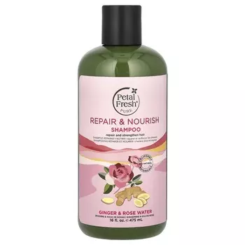 Petal Fresh, Pure, Repair and Nourish Shampoo, Ginger and Rose Water, 16 fl oz (475 ml)