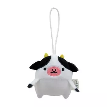 Petamon Mascot Cow xx см Animal Cow ремешок Charm Милая мягкая игрушка для выхода Шитье Сумки и рюкзаки для фотосъемки [Morisaka Global] 5.5 2.5 6.5