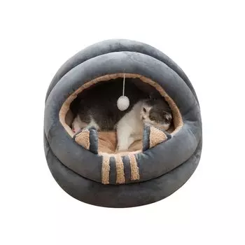 PETCUTE Cute Pet Dome Pet With Dog Cat For Hot Carpet Can Be Heat Cold Roof Bed, Shape, House, 3-Way, Roof, Kennel, Non-Slip, Tent, Stylish, Bed,