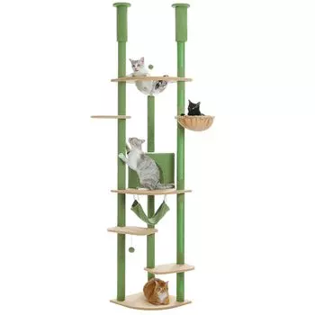PETEPELA Cat Tight Cat Space Spaceship Hemp Scratching Relief Отсутствие нескольких кошек Регулировка высоты Ширина Башня, Напряжение, Тонкий, Башня, Экономия, зелёный
