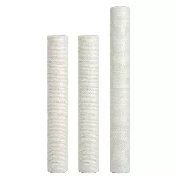 PETEPELA Replacement Cat Claw Sharpening Pole Cat Tower Parts Full Hemp String Natural Sisal Nail Polish 40cm x 2 50cm x 1 M10 (AMT0110) - [H] + [K]