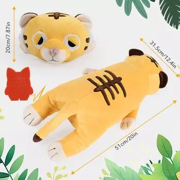 PETFULED игрушка Lucky Tiger Puppy Heartbeat. Игрушка для щенков с сердцебиением Успокаивающая помощь для снятия стресса у собак Мягкая игрушка с сердцебиением у щенков