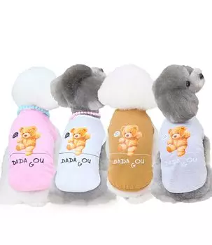 PetGround Dog Bear Tank Insect Dog Small Medium Dogs Одежда, Весна/Лето, Топ, Рубашка, Милый, Мальчики, Девочки, Репеллент, Осень/Зима, Хлопок, Одежда,