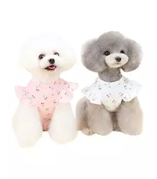 PetGround Dog Cherry Easy to Dog Insect Small Medium Pet Wear Одежда, рубашка, весна, лето, осень, зима, милый, для мальчиков, для девочек, без рукавов, оборки,