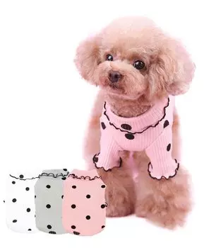 PetGround Dog Dot Pattern Dog Small Easy to Dog Pet Одежда, рубашка, милый, одежда, собаки, весна, лето, осень, зима, тонкий, платье, одежда,