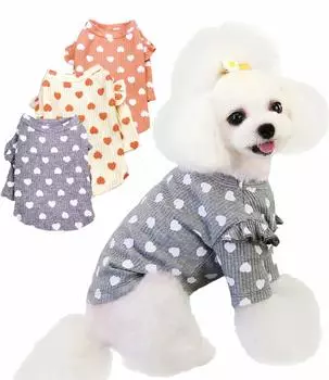 PetGround Dog Heart Ruffle Pet Small Medium Insect Dog Toy Dog Wear Одежда, Весна, Лето, Рубашка, Милая, Одежда, Тонкая, Девочки, Кошки, Собаки, Собаки,