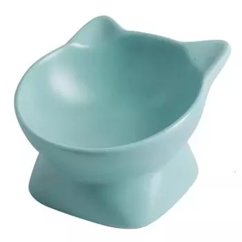 Petifam Food Low Rice Rice Food Water Easy to Tableware with Pet Food Drinking Stylish Cat-shaped Bowl, Type, Plate, Plate, Cat, Dog, Container,