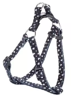 Petio ARFashion Heart Dot Harness Black для очень маленьких собак, размер SS чёрный