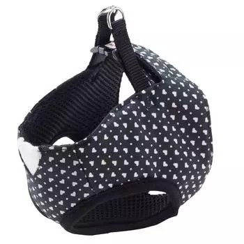 Petio ARFashion Heart Dot Vest Harness Black for Extra Small Dogs SS Size чёрный