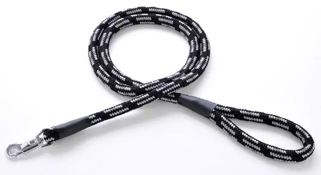 Petio Basic Plus Neon Plus Поводок черный для средних собак 15 мм чёрный