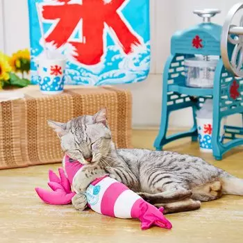 Petio Cat Toy Cool Kirigurumi Shrimp Strawberry