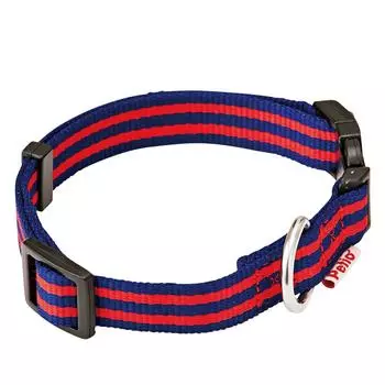 Petio Collar Merikaji Полосатый ошейник темно-синий для средних собак размер M тёмно-синий