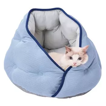 Petio Dog and Cat Bed Cool Relaxing Bed Wrap Dome HNA Cool Blue