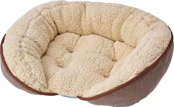Petio Dog and Cat Bed Warm and Relaxing Bed Square L Warm Gray
