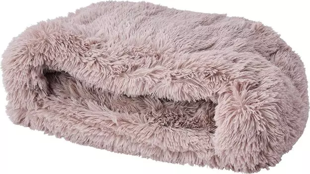 Petio Dog and Cat Easy to Fluffy Dome AWZ Ash Rose Bed, Climb, Bed, Wide,
