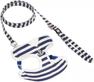 Petio Doggy Casual Marine жилет шлейка поводок синий для очень маленьких собак размер XS и синий