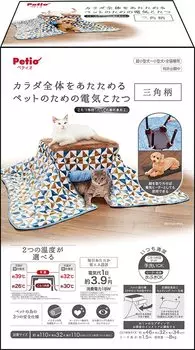 Petio Kotatsu для собак и электрический котацу для домашних животных, который согревает весь антибактериальный и устойчивый к запахам треугольный узор кошки, тело, ткань,