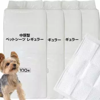 Petio Medium Thick Pet Sheets Regular 100 Sheets x 4 in (Sold Case)
