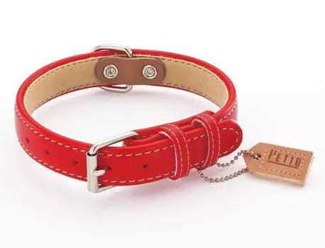 Petio Plain Collar Red для средних собак 24 мм