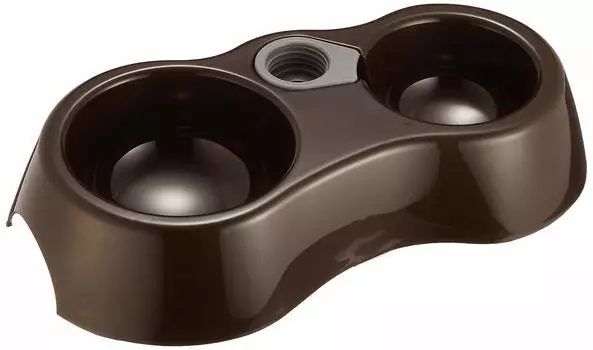 Petio W dish with water supply function Brown for pets коричневый