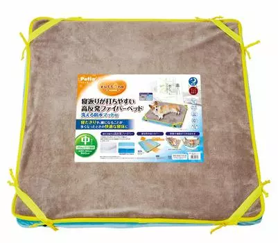 Petio zuttone High resilience fiber bed that makes it easy to turn with washable waterproof for medium over, mat, pets, коричневый