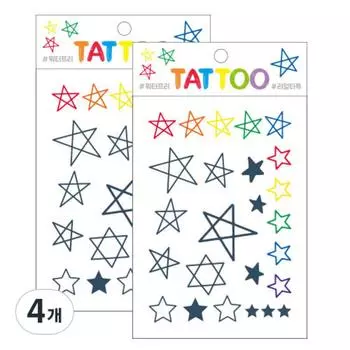 Petit Fancy Petit Tattoo TS015, звезда, 4 шт.