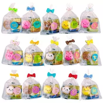 Petit Gift 15 пакетиков шоколада с ленточками и животными Пасха Индивидуально упакованное животное Спасибо Пенсия Неаполитанская валентинка Белый день День шоколада в форме сердца