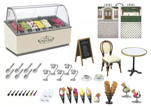 Petit Sample Series Gelateria Puccini Приблизительно В185 x Ш140 x Г95 мм Изготовлен из ABS Re-ment PVC,