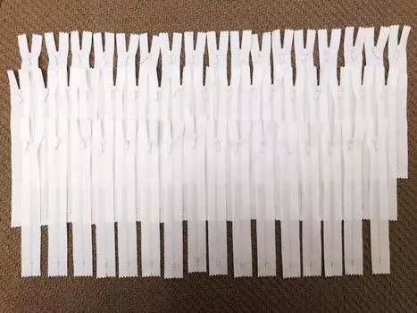 Petite Marie Для кукол 40 см 60 см Материалы для кукольной одежды 16 см Мини-молния Без стопора Белый 501 Сделано в Японии [Petite Marie] 1/3 (50 штук)