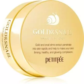 Petitfe Gold & Snail Masque Hydrogel Contour Des Yeux L extrait De Bave D escargot TU прозрачный