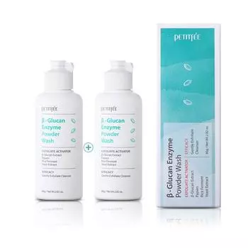 Petitfee Beta Glucan Enzyme Powder Wash 1+1 Очищающий порошок, 80 г, 2 шт.