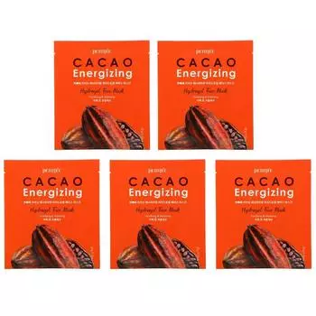 Petitfee Cacao Energizing Hydrogel Beauty Face Mask 5 packs 32g (1.12oz), 5 pieces