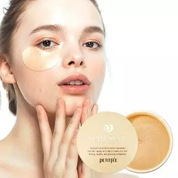 Petitfee Гидрогелевые патчи для глаз с золотой улиткой 1 PCS