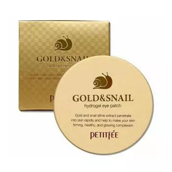 PETITFEE Gold and Snail Hydrogel Eye Patch 24K 1,4 г * 60 шт., 3 комплекта