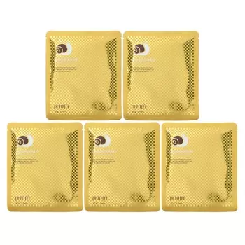 Petitfee, Gold & Snail Hydrogel Beauty Mask Pack, 5 упаковок по 30 г каждая