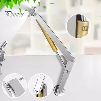 Петли для поддержки крышки, петли для ящиков для кровати, грузоподъемность 15 кг, нержавеющие, регулируемый угол, простая установка, комплект петель для поддержки с газовым подъемником серебряный