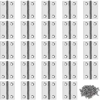 Петли из нержавеющей стали, мебельные дверные петли, соединители петель с винтами 36*27 мм 24 шт. 24pcs