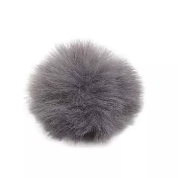 Петличная ветрозащита микрофона Меховая ветрозащита Чехол для петличного микрофона 0,5 см 0,2 дюйма Серый серый