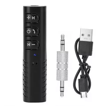 Петличный Bluetooth 4.1 аудиоресивер 3.5MM AUX стерео музыкальный автомобильный адаптер Hands Free