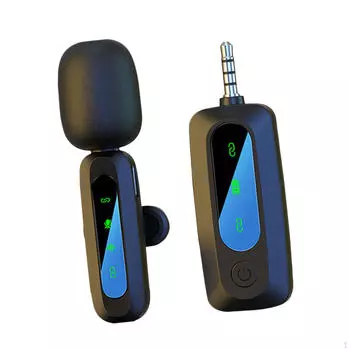 Петличный микрофон с приемником, петличный микрофон для записи видео влогов, динамик 2Pcs