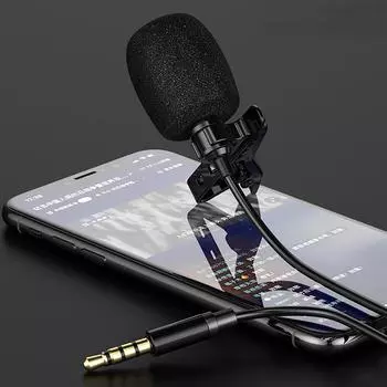 Петличный микрофон, запись видео с компьютера на мобильный телефон, программа съемки VLOG, интервью, петличный микрофон YSL 1.5M