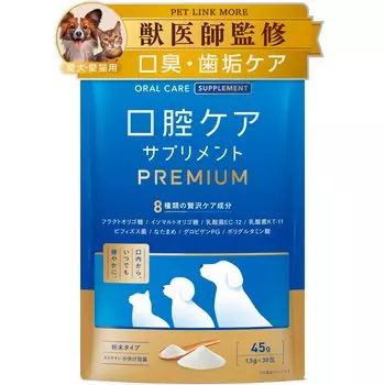 PETLINKMORE Добавка для ухода за полостью рта для собак и кошек, зубная паста от неприятного запаха изо рта, зубной камень, уход за полостью рта, сделано в Японии, 30 пакетов по 1,5 г (Отдельный предмет)