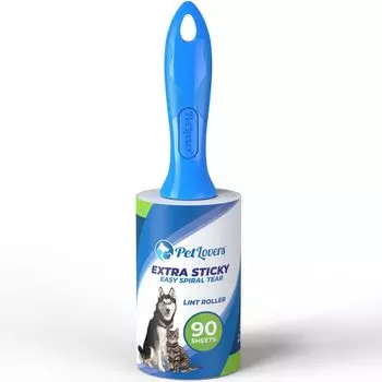 PetLovers Сильный клейкий ролик для удаления пыли Mega Value Set 450 листов Удаляет шерсть домашних животных/собак/кошек