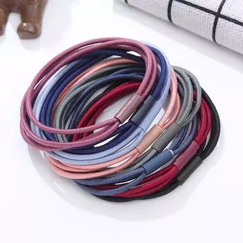 Петля для волос 3 в 1 ручной работы с высокоэластичной повязкой на голову для девочек, цветные резинки для аксессуаров