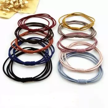 Петля для волос «четыре в одном», маленькая свежая повязка на голову, лесная женская высокоэластичная веревка для волос, завязанная резинками для волос 3PCS