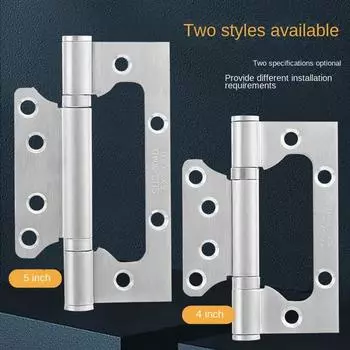 Петля из нержавеющей стали, 4 дюйма, толщина 5 дюймов, бесшумная, без пазов, деревянная дверь, мебель, дверная фурнитура, аксессуары