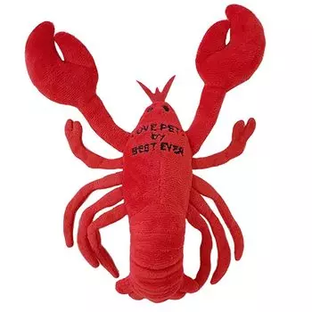 PETS by Lobster Dog Toy Pet Toy Makes Squeaking Sound Stress Relief Play Together Spiny Lobster Lobster Shrimp Best Ever Japan [LOVE BESTEVER] красный